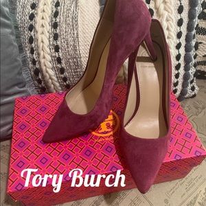 😍TORY BURCH SUEDE ELANA PUMP - SIZE 7